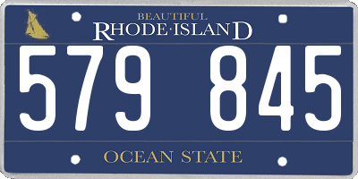 RI license plate 579845