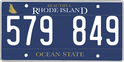 RI license plate 579849