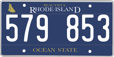 RI license plate 579853