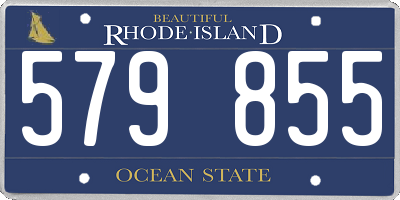 RI license plate 579855