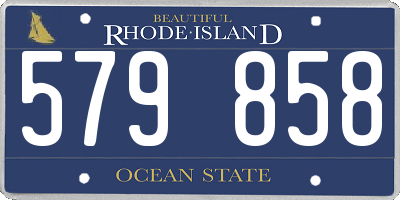 RI license plate 579858