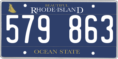 RI license plate 579863