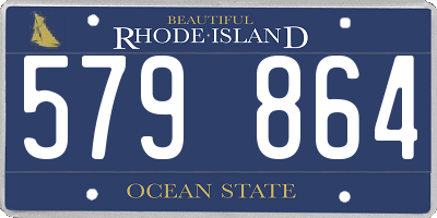 RI license plate 579864