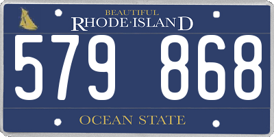 RI license plate 579868