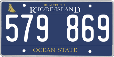 RI license plate 579869