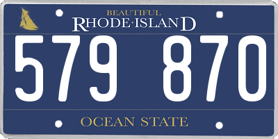 RI license plate 579870