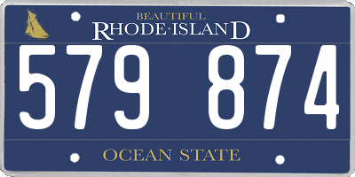 RI license plate 579874