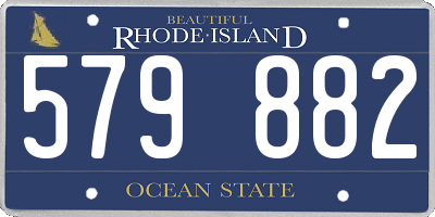 RI license plate 579882