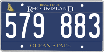 RI license plate 579883