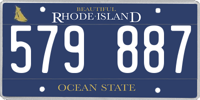 RI license plate 579887