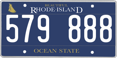 RI license plate 579888