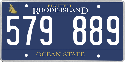 RI license plate 579889