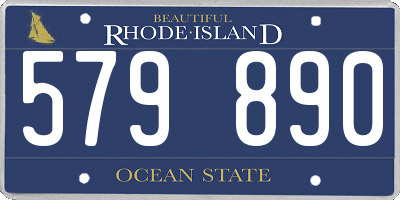 RI license plate 579890