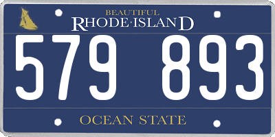 RI license plate 579893