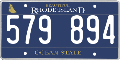 RI license plate 579894