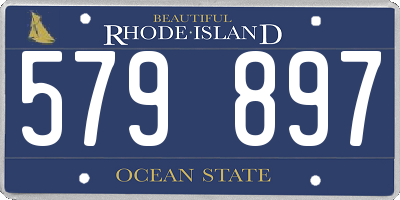 RI license plate 579897