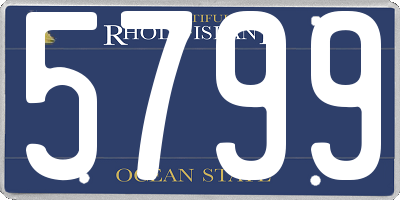 RI license plate 5799