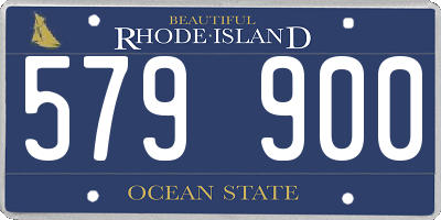 RI license plate 579900