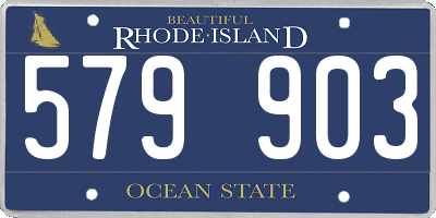 RI license plate 579903