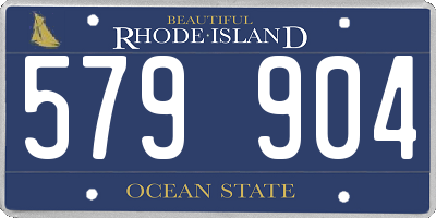 RI license plate 579904