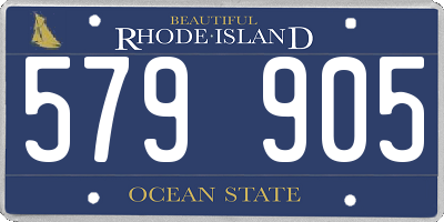 RI license plate 579905