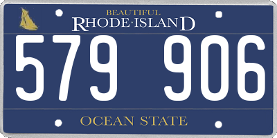 RI license plate 579906