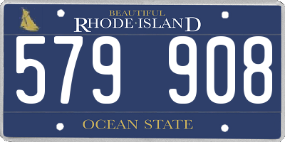 RI license plate 579908