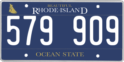 RI license plate 579909