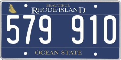 RI license plate 579910