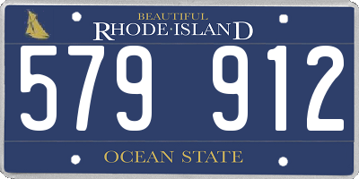 RI license plate 579912