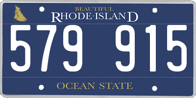 RI license plate 579915