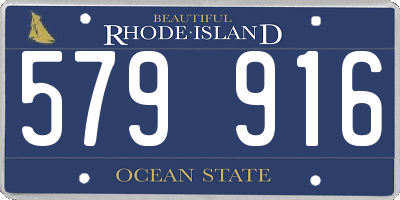 RI license plate 579916
