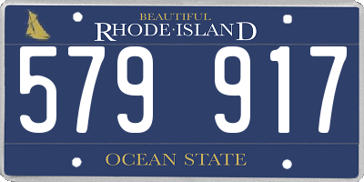 RI license plate 579917