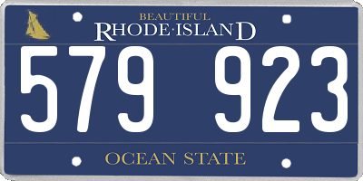 RI license plate 579923