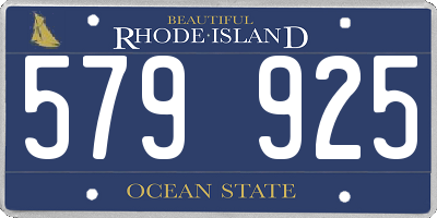 RI license plate 579925
