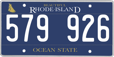 RI license plate 579926