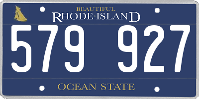 RI license plate 579927