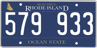 RI license plate 579933