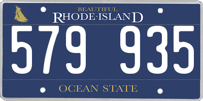 RI license plate 579935