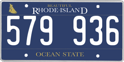 RI license plate 579936