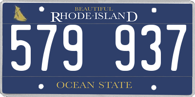 RI license plate 579937