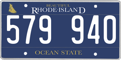 RI license plate 579940