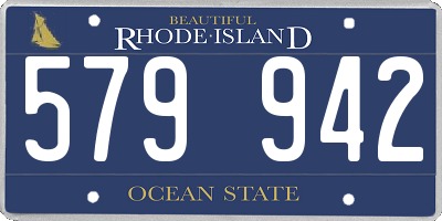 RI license plate 579942