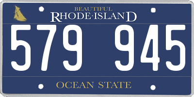 RI license plate 579945