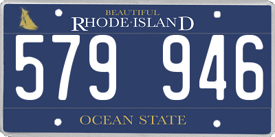 RI license plate 579946