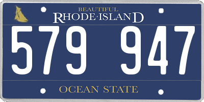 RI license plate 579947