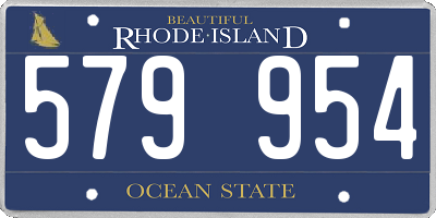 RI license plate 579954