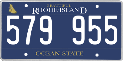 RI license plate 579955