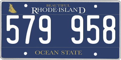 RI license plate 579958