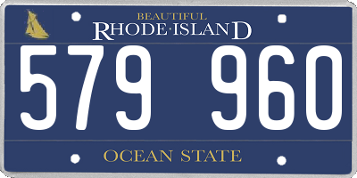 RI license plate 579960